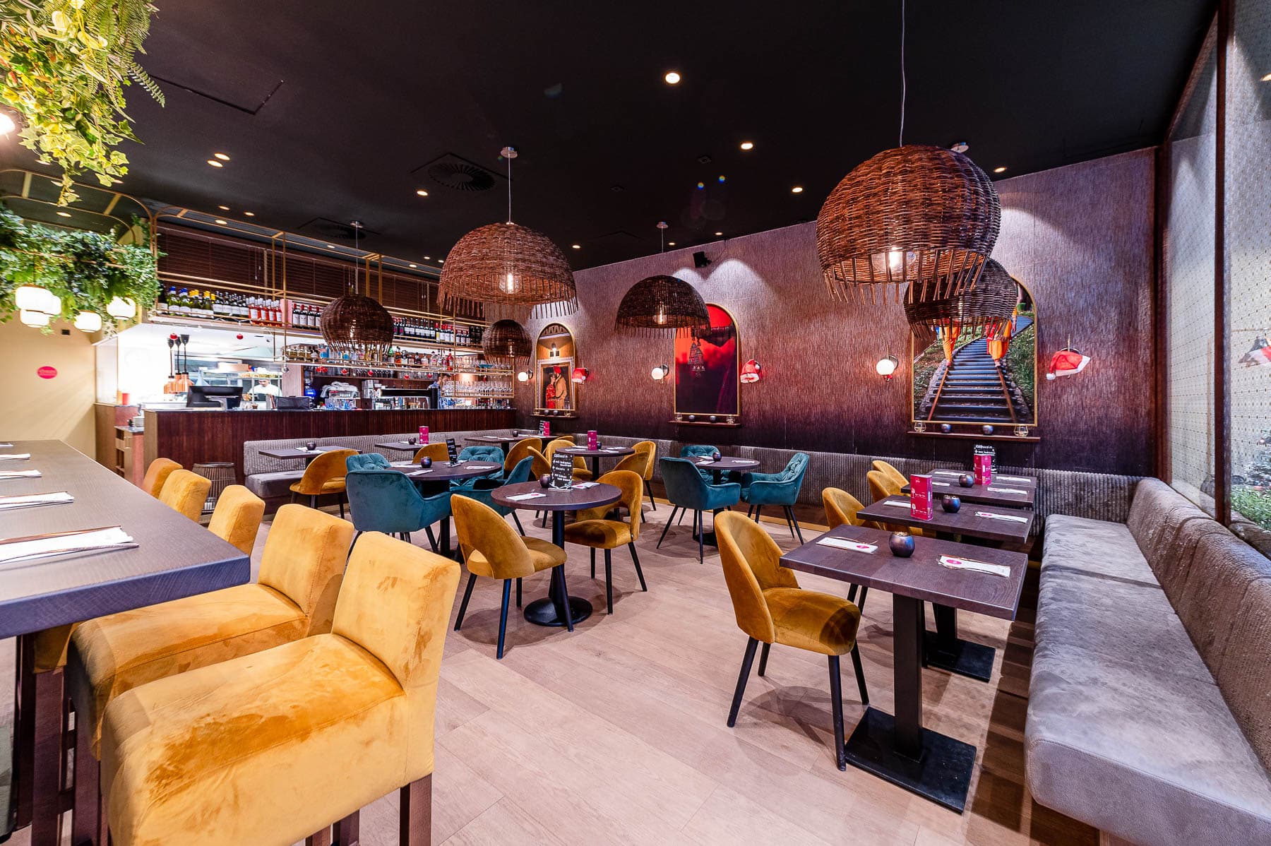 Gastraum des indischen Restaurants GOA Lange Reihe in St. Georg nahe Hamburg Hauptbahnhof